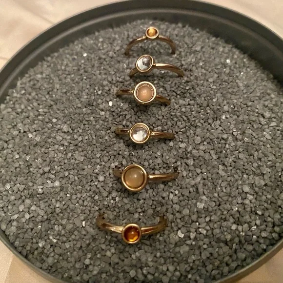 Neutral Smooth Gemstone Rings - Picture 6 of 7